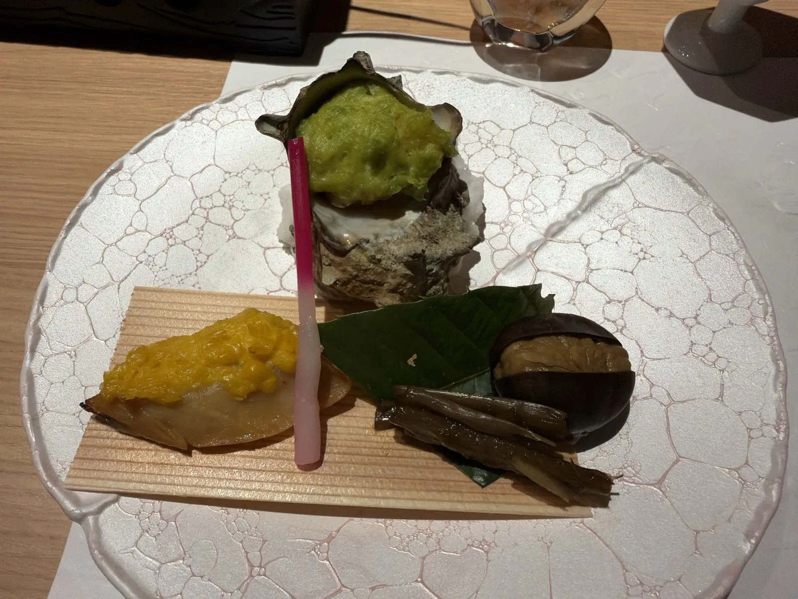 夕食の前菜の盛り合わせ