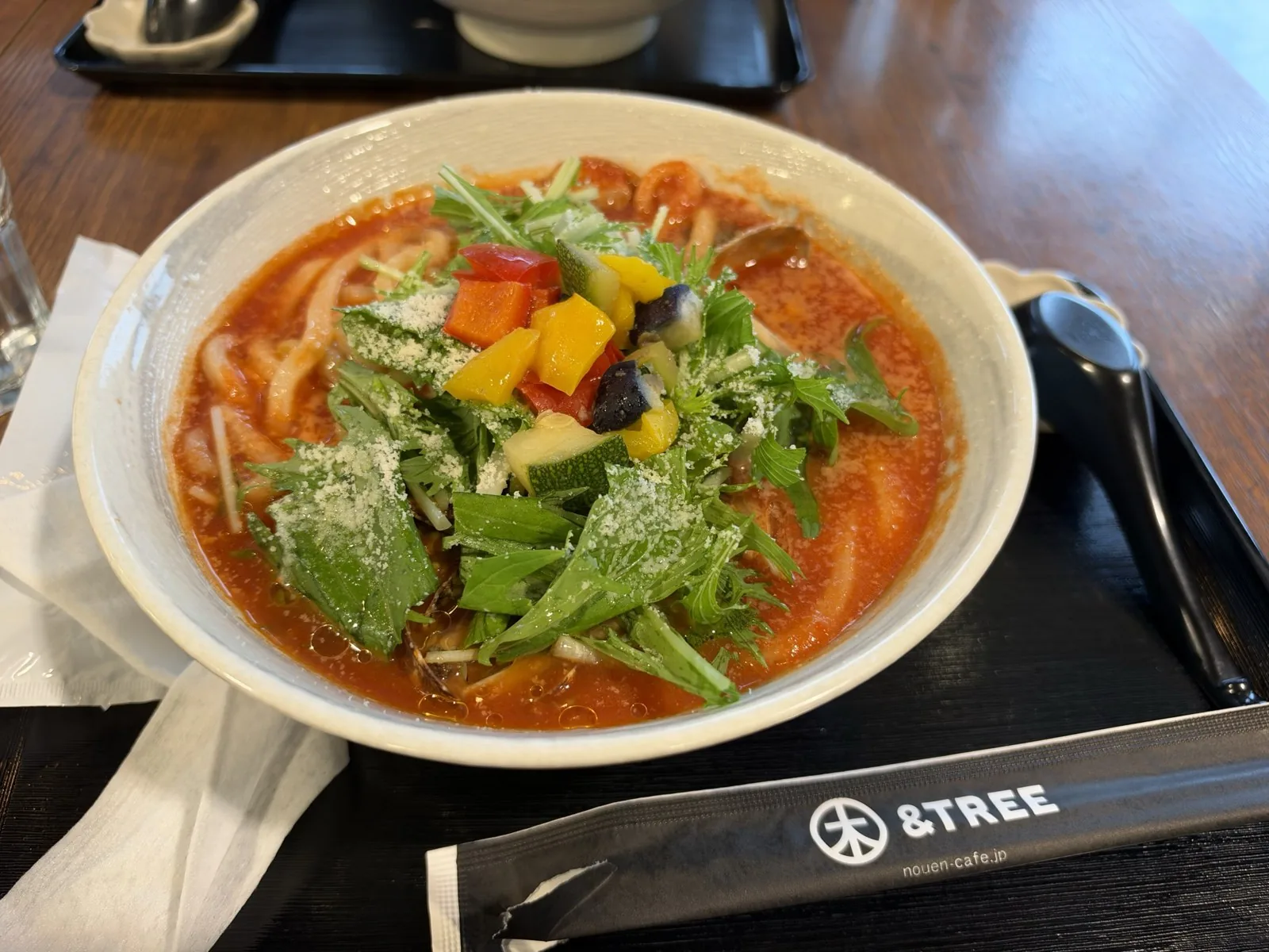 帰りに道の駅うまくたの里で食べたうどん